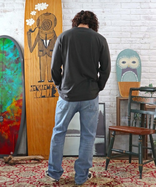 roial(ロイアル)の「ROIAL/ロイアル レギュラーフィット ベイビープリントロンT R223MLT03(Tシャツ/カットソー・メンズ・グレー/グリーン/ホワイト/ブラック・L/M)」の15枚目の写真