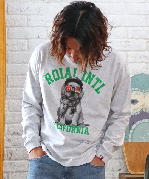 roial(ロイアル)の「ROIAL/ロイアル レギュラーフィット ベイビープリントロンT R223MLT03(Tシャツ/カットソー・メンズ・グレー/グリーン/ホワイト/ブラック・L/M)」の16枚目の写真