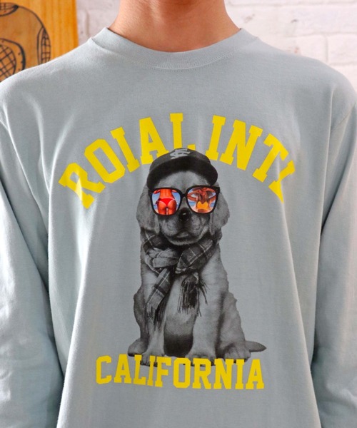 roial(ロイアル)の「ROIAL/ロイアル レギュラーフィット ベイビープリントロンT R223MLT03(Tシャツ/カットソー・メンズ・グレー/グリーン/ホワイト/ブラック・L/M)」の6枚目の写真