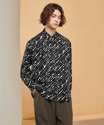 tk.TAKEO KIKUCHI | ブラッシュペイント長袖シャツ(シャツ/ブラウス)