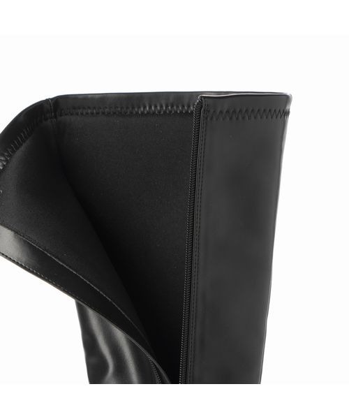 Fin（フィン）の「スクエアトゥストレッチロングブーツ【低反発スポンジ入り】（ブーツ・レディース・ブラック/キャメル・S/M/L/LL）」の7枚目の写真