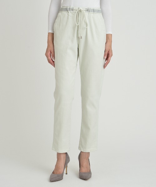 Moname(モナーム)の「EASY SLIM SLAB COLOR(その他パンツ・レディース・ネイビー/ライトグリーン/コーラルピンク・S/M/XS)」の2枚目の写真