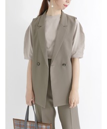 テーラードカラーミドルジレ【セットアップ可】