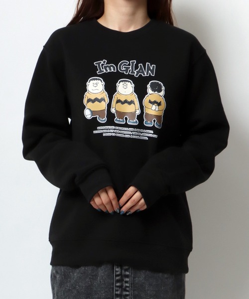 MARUKAWA（マルカワ）の「I'm Doraemon/ドラえもん ジャイアン 裏起毛 スウェットトレーナー（スウェット・レディース・ブラック/オフホワイト/イエロー/グリーン/オートミール/グレー系その他/ブルーグリーン/レンガ・M/L）」の10枚目の写真