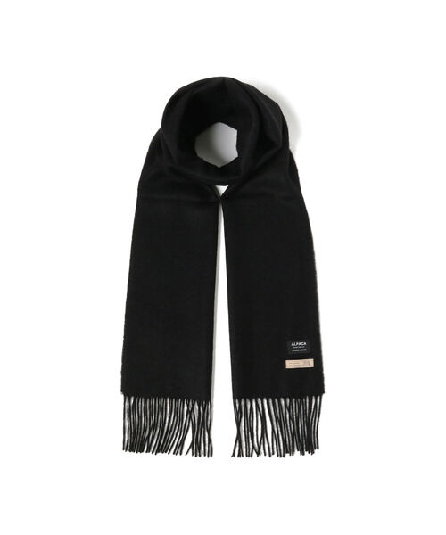 BEAMS LIGHTS（ビームスライツ）の「BEAMS LIGHTS / アルパカ ソリッドマフラー（マフラー・メンズ・ブラック/ベージュ・ONE SIZE）」の3枚目の写真