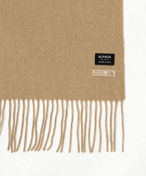BEAMS LIGHTS（ビームスライツ）の「BEAMS LIGHTS / アルパカ ソリッドマフラー（マフラー・メンズ・ブラック/ベージュ・ONE SIZE）」の8枚目の写真