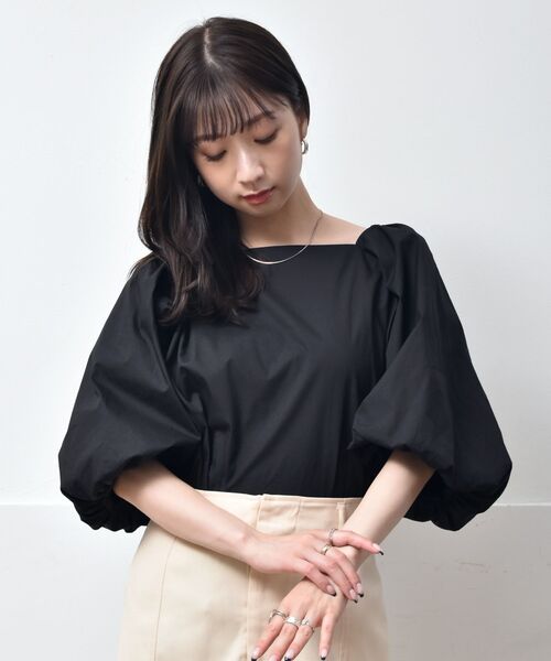 RETRO GIRL（レトロガール）の「バックリボンバルーン袖BL（シャツ 