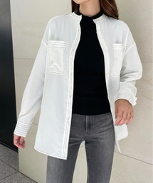 StyleSea | ステッチバンドカラーシャツ(シャツ/ブラウス)