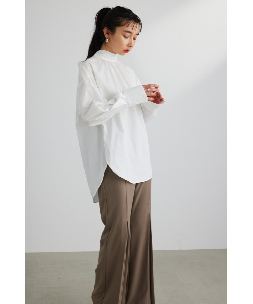 STYLEMIXER（スタイルミキサー）の「フォルムボウタイシャツ（シャツ/ブラウス・レディース・ホワイト/グレー/ブラック・FREE）」の5枚目の写真