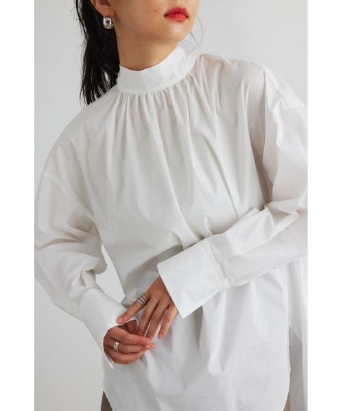 STYLEMIXER（スタイルミキサー）の「フォルムボウタイシャツ（シャツ/ブラウス・レディース・ホワイト/グレー/ブラック・FREE）」の9枚目の写真