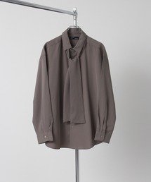 DRAPE BOWTIE LOOSE SHIRTS/2way ボウタイ ドレープ トロミ ルーズ レギュラーシャツ