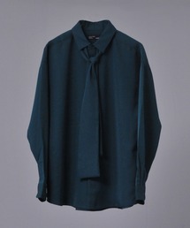 DRAPE BOWTIE LOOSE SHIRTS/2way ボウタイ ドレープ トロミ ルーズ レギュラーシャツ