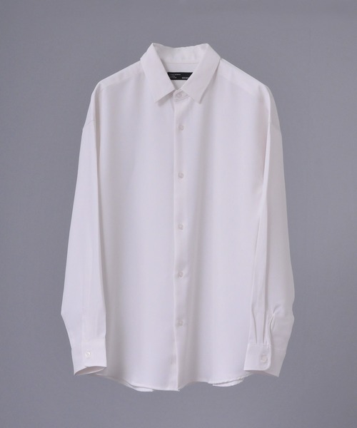 Art re A select（アトリエセレクト）の「DRAPE BOWTIE LOOSE SHIRTS/2way ボウタイ ドレープ トロミ ルーズ レギュラーシャツ（シャツ/ブラウス・メンズ・グレイッシュベージュ/ブラック/ホワイト/グリーン/ブルー・M/L）」の7枚目の写真