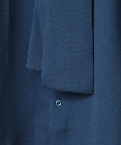Art re A select（アトリエセレクト）の「DRAPE BOWTIE LOOSE SHIRTS/2way ボウタイ ドレープ トロミ ルーズ レギュラーシャツ（シャツ/ブラウス・メンズ・グレイッシュベージュ/ブラック/ホワイト/グリーン/ブルー・M/L）」の19枚目の写真