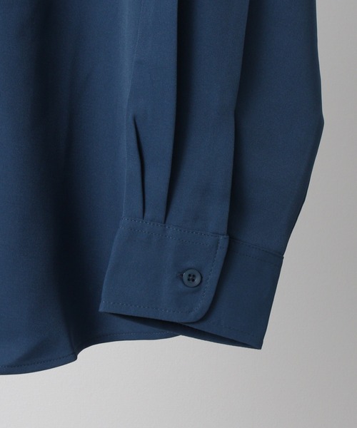 Art re A select（アトリエセレクト）の「DRAPE BOWTIE LOOSE SHIRTS/2way ボウタイ ドレープ トロミ ルーズ レギュラーシャツ（シャツ/ブラウス・メンズ・グレイッシュベージュ/ブラック/ホワイト/グリーン/ブルー・M/L）」の18枚目の写真