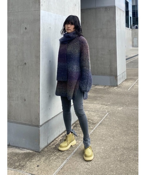MOUSSY（マウジー）の「GRADATION LONG セーター（ニット/セーター・レディース・ブルー/ネイビー/レッド・FREE）」の17枚目の写真