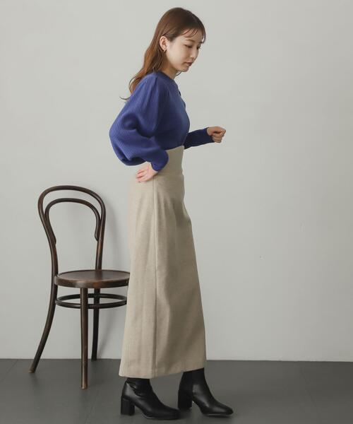 セール】ウールライクジャージタイトスリットスカート（スカート