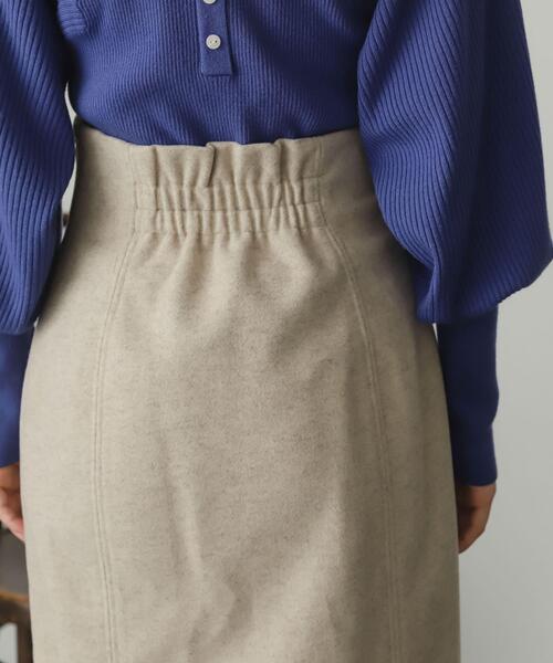 SENSE OF PLACE by URBAN RESEARCH（センスオブプレイスバイアーバンリサーチ）の「ウールライクジャージタイトスリットスカート（スカート・レディース・ライトベージュ/ブラック/グリーン/ベージュ系その他/ブラウン/ブラック系その他・SMALL/MEDIUM）」の10枚目の写真