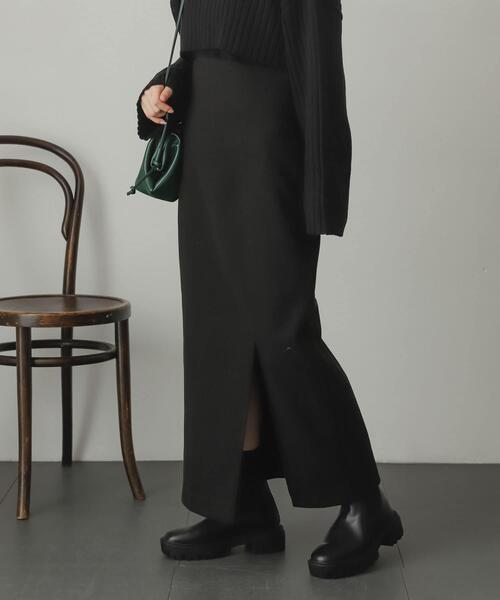 SENSE OF PLACE by URBAN RESEARCH（センスオブプレイスバイアーバンリサーチ）の「ウールライクジャージタイトスリットスカート（スカート・レディース・ライトベージュ/ブラック/グリーン/ベージュ系その他/ブラウン/ブラック系その他・SMALL/MEDIUM）」の12枚目の写真