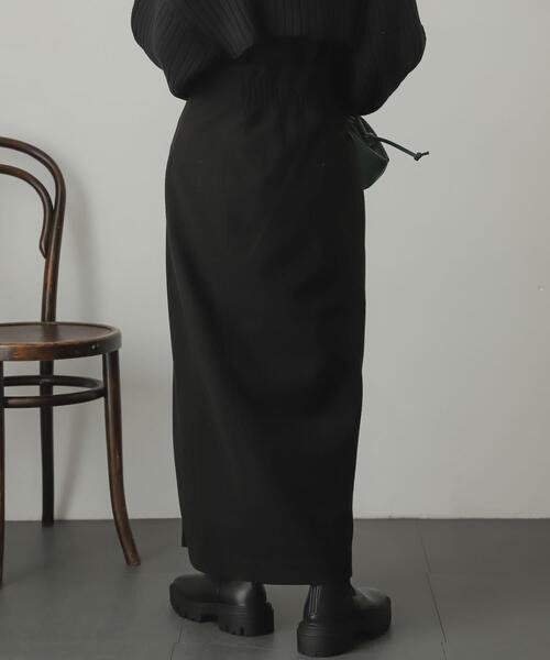 SENSE OF PLACE by URBAN RESEARCH（センスオブプレイスバイアーバンリサーチ）の「ウールライクジャージタイトスリットスカート（スカート・レディース・ライトベージュ/ブラック/グリーン/ベージュ系その他/ブラウン/ブラック系その他・SMALL/MEDIUM）」の13枚目の写真