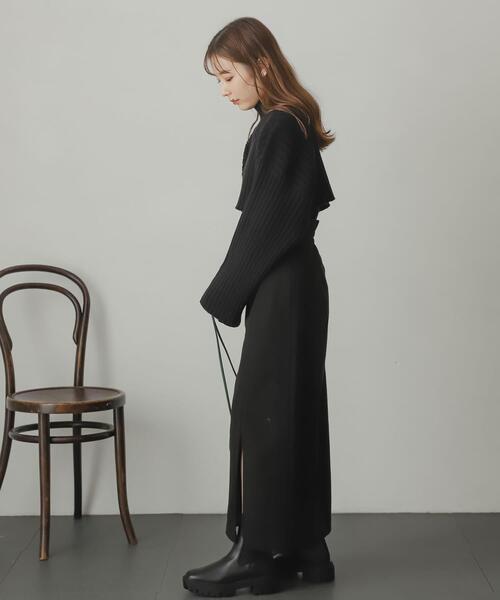 SENSE OF PLACE by URBAN RESEARCH（センスオブプレイスバイアーバンリサーチ）の「ウールライクジャージタイトスリットスカート（スカート・レディース・ライトベージュ/ブラック/グリーン/ベージュ系その他/ブラウン/ブラック系その他・SMALL/MEDIUM）」の15枚目の写真