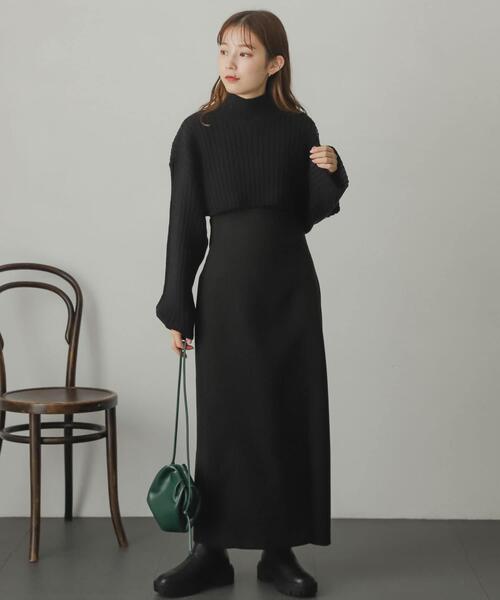 SENSE OF PLACE by URBAN RESEARCH（センスオブプレイスバイアーバンリサーチ）の「ウールライクジャージタイトスリットスカート（スカート・レディース・ライトベージュ/ブラック/グリーン/ベージュ系その他/ブラウン/ブラック系その他・SMALL/MEDIUM）」の16枚目の写真