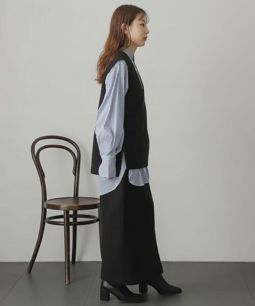 SENSE OF PLACE by URBAN RESEARCH（センスオブプレイスバイアーバンリサーチ）の「ウールライクジャージタイトスリットスカート（スカート・レディース・ライトベージュ/ブラック/グリーン/ベージュ系その他/ブラウン/ブラック系その他・SMALL/MEDIUM）」の18枚目の写真