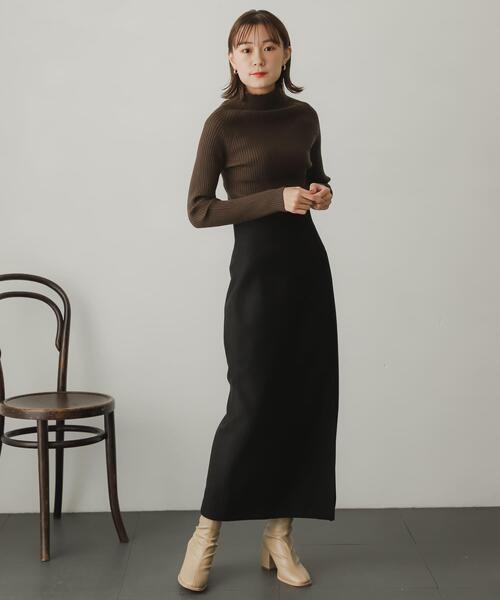 セール】ウールライクジャージタイトスリットスカート（スカート