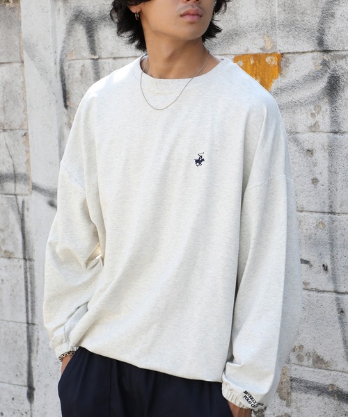 BEVERLY HILLS POLO CLUB(ビバリーヒルズポロクラブ)の「【BEVERLY HILLS POLO CLUB】裏毛ビッグスウェット 2478-2420(スウェット・メンズ・ホワイト/ブラック/ネイビー/ブルー/グリーン/アイボリー・M/L/XL)」の9枚目の写真