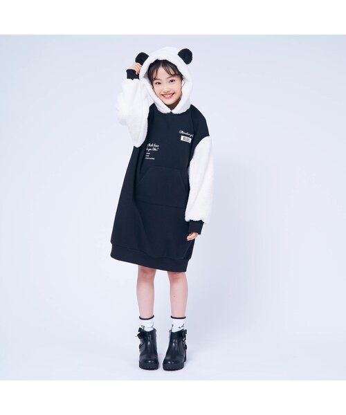 algy（アルジー）の「ベアーズトレーナーワンピ（ワンピース・キッズ・ブラック/ブラウン/アイボリー・SMALL/MEDIUM/X-SMALL/XX-SMALL/XXX-SMALL）」の4枚目の写真