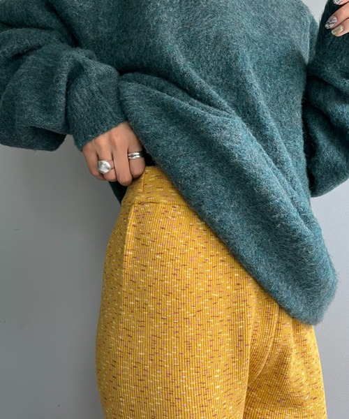 CIAOPANIC（チャオパニック）の「メランジリブニットパンツ（その他パンツ・レディース・イエロー/パープル/オレンジ・ONE SIZE）」の13枚目の写真