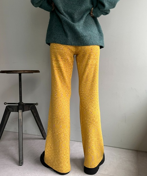 CIAOPANIC（チャオパニック）の「メランジリブニットパンツ（その他パンツ・レディース・イエロー/パープル/オレンジ・ONE SIZE）」の9枚目の写真