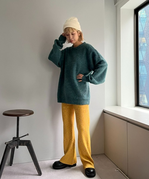 CIAOPANIC（チャオパニック）の「メランジリブニットパンツ（その他パンツ・レディース・イエロー/パープル/オレンジ・ONE SIZE）」の17枚目の写真