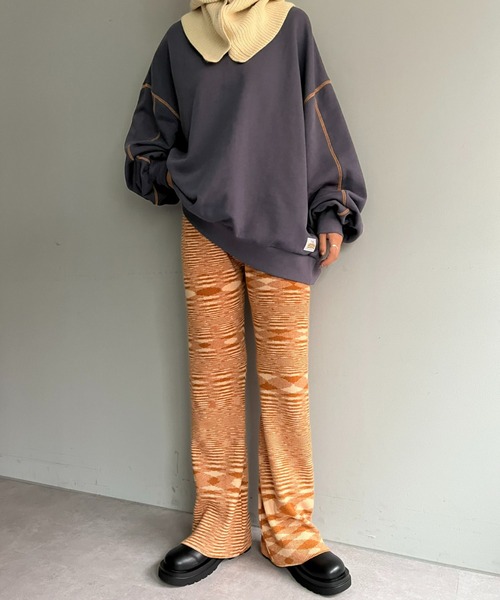 CIAOPANIC（チャオパニック）の「メランジリブニットパンツ（その他パンツ・レディース・イエロー/パープル/オレンジ・ONE SIZE）」の22枚目の写真