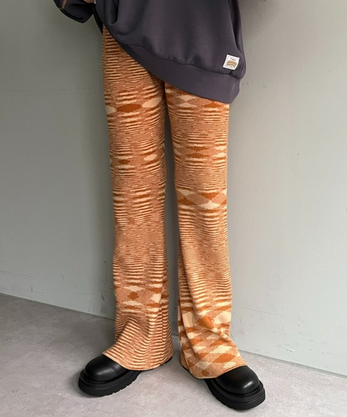 CIAOPANIC（チャオパニック）の「メランジリブニットパンツ（その他パンツ・レディース・イエロー/パープル/オレンジ・ONE SIZE）」の20枚目の写真