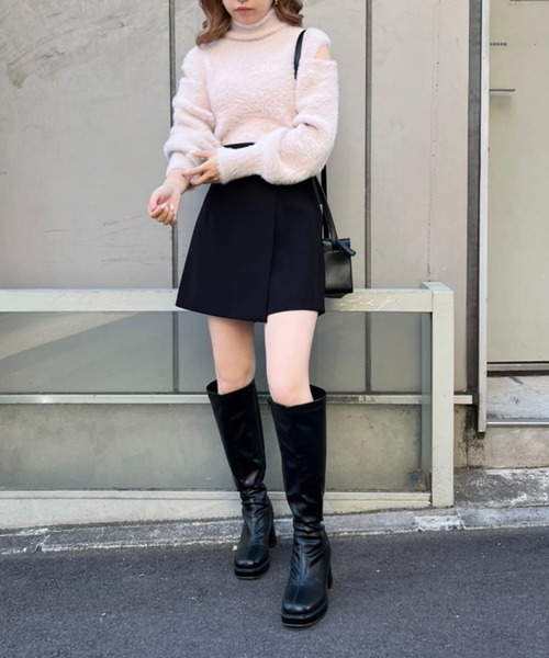 ニット セーター 肩フェザーニット レディース one after another NICE CLAUP/【one after another】【あざと