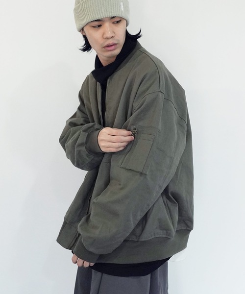 Air Tokyo（エアートウキョー）の「ダックボンバージャケット <セレクトアイテム>（ブルゾン・メンズ・ブラウン/カーキ/ブラック・MEDIUM/LARGE）」の3枚目の写真