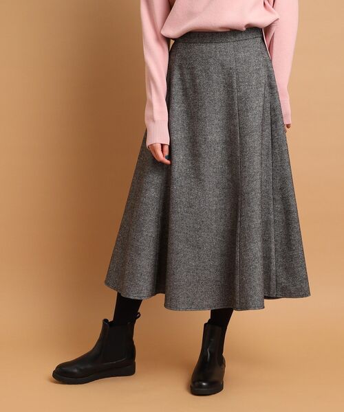 Dessin（デッサン）の「◆【後ろゴム】フレアースカート＜S～L>（スカート・レディース・レッド系6/ダークブラウン系4/グレー系4/ブラック系4・01/02/03）」の2枚目の写真