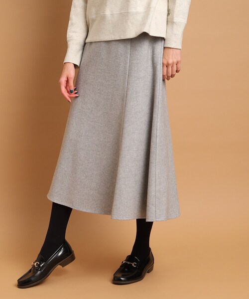 Dessin（デッサン）の「◆【後ろゴム】フレアースカート＜S～L>（スカート・レディース・レッド系6/ダークブラウン系4/グレー系4/ブラック系4・01/02/03）」の3枚目の写真