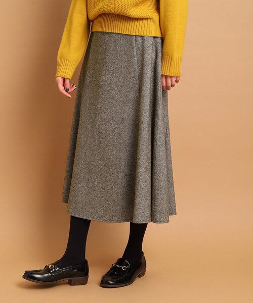 Dessin（デッサン）の「◆【後ろゴム】フレアースカート＜S～L>（スカート・レディース・レッド系6/ダークブラウン系4/グレー系4/ブラック系4・01/02/03）」の4枚目の写真