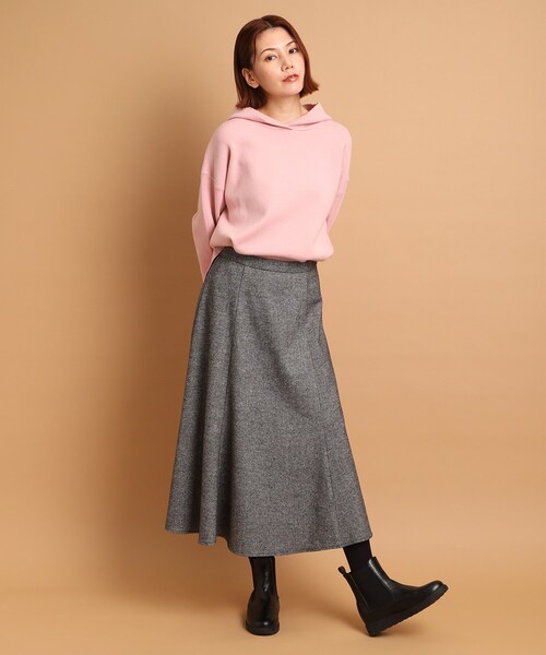 Dessin（デッサン）の「◆【後ろゴム】フレアースカート＜S～L>（スカート・レディース・レッド系6/ダークブラウン系4/グレー系4/ブラック系4・01/02/03）」の7枚目の写真