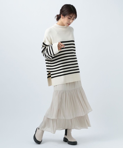 BAYFLOW（ベイフロー）の「ティアードスカート（スカート・レディース・グリーン/ベージュ/ブラック・SMALL/MEDIUM）」の17枚目の写真