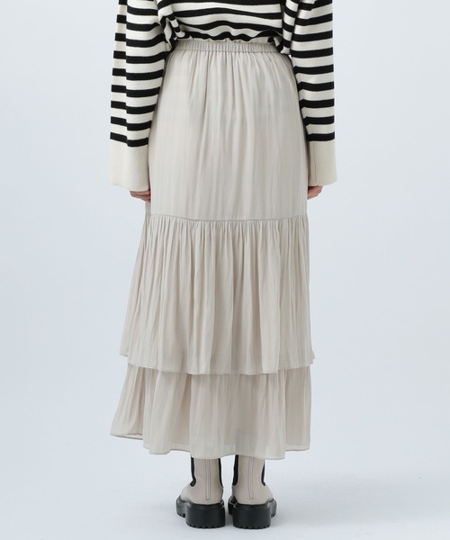 BAYFLOW（ベイフロー）の「ティアードスカート（スカート・レディース・グリーン/ベージュ/ブラック・SMALL/MEDIUM）」の12枚目の写真