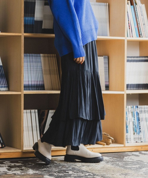 BAYFLOW（ベイフロー）の「ティアードスカート（スカート・レディース・グリーン/ベージュ/ブラック・SMALL/MEDIUM）」の11枚目の写真