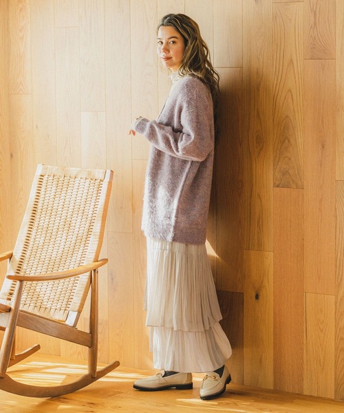 BAYFLOW（ベイフロー）の「ティアードスカート（スカート・レディース・グリーン/ベージュ/ブラック・SMALL/MEDIUM）」の4枚目の写真