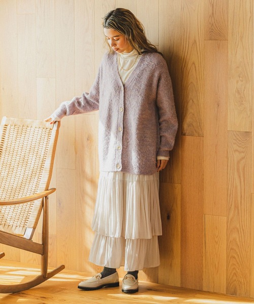 BAYFLOW（ベイフロー）の「ティアードスカート（スカート・レディース・グリーン/ベージュ/ブラック・SMALL/MEDIUM）」の5枚目の写真