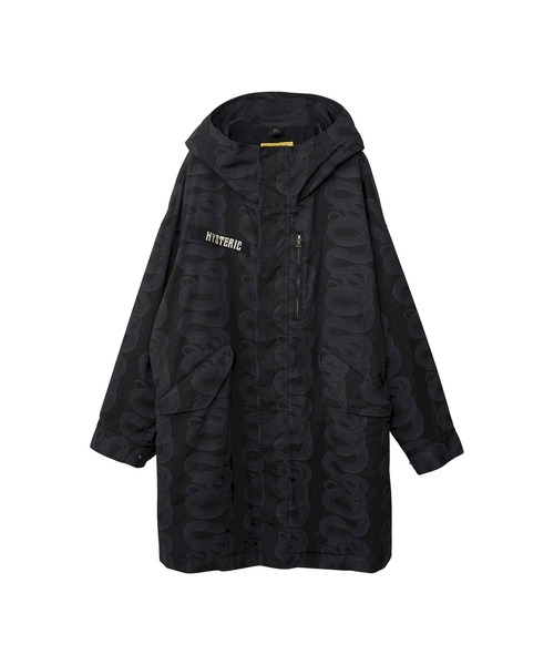 HYSTERIC GLAMOUR（ヒステリックグラマー）の「SNAKE LOOP柄 フーデッドコート（その他アウター・レディース・ブラック系その他/グリーン系カモフラージュ/ベージュ系その他・FREE）」の2枚目の写真