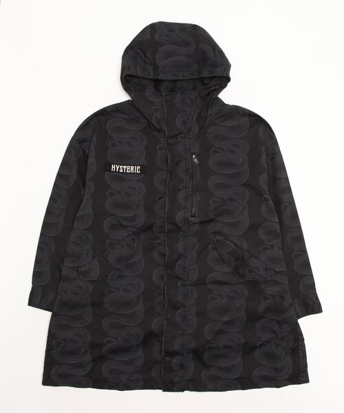 HYSTERIC GLAMOUR（ヒステリックグラマー）の「SNAKE LOOP柄 フーデッドコート（その他アウター・レディース・ブラック系その他/グリーン系カモフラージュ/ベージュ系その他・FREE）」の6枚目の写真