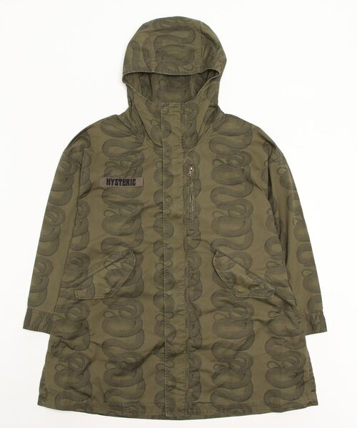 HYSTERIC GLAMOUR（ヒステリックグラマー）の「SNAKE LOOP柄 フーデッドコート（その他アウター・レディース・ブラック系その他/グリーン系カモフラージュ/ベージュ系その他・FREE）」の14枚目の写真