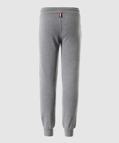 THOM BROWNE(トムブラウン)の「SWEATPANTS IN CLASSIC LOOPBACK WITH RWB STRIPE(スウェットパンツ・レディース・グレー/ネイビー・36/38)」の4枚目の写真